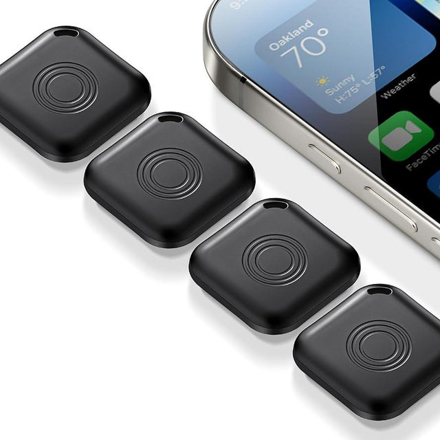 Air Tags-4 Pack Airtag Luggage Tracker Work with Apple Find My (iOS 14.6 Above Only) Item Finders Smart Tag for Backpack, Key, Pet, Wallet.etc.
