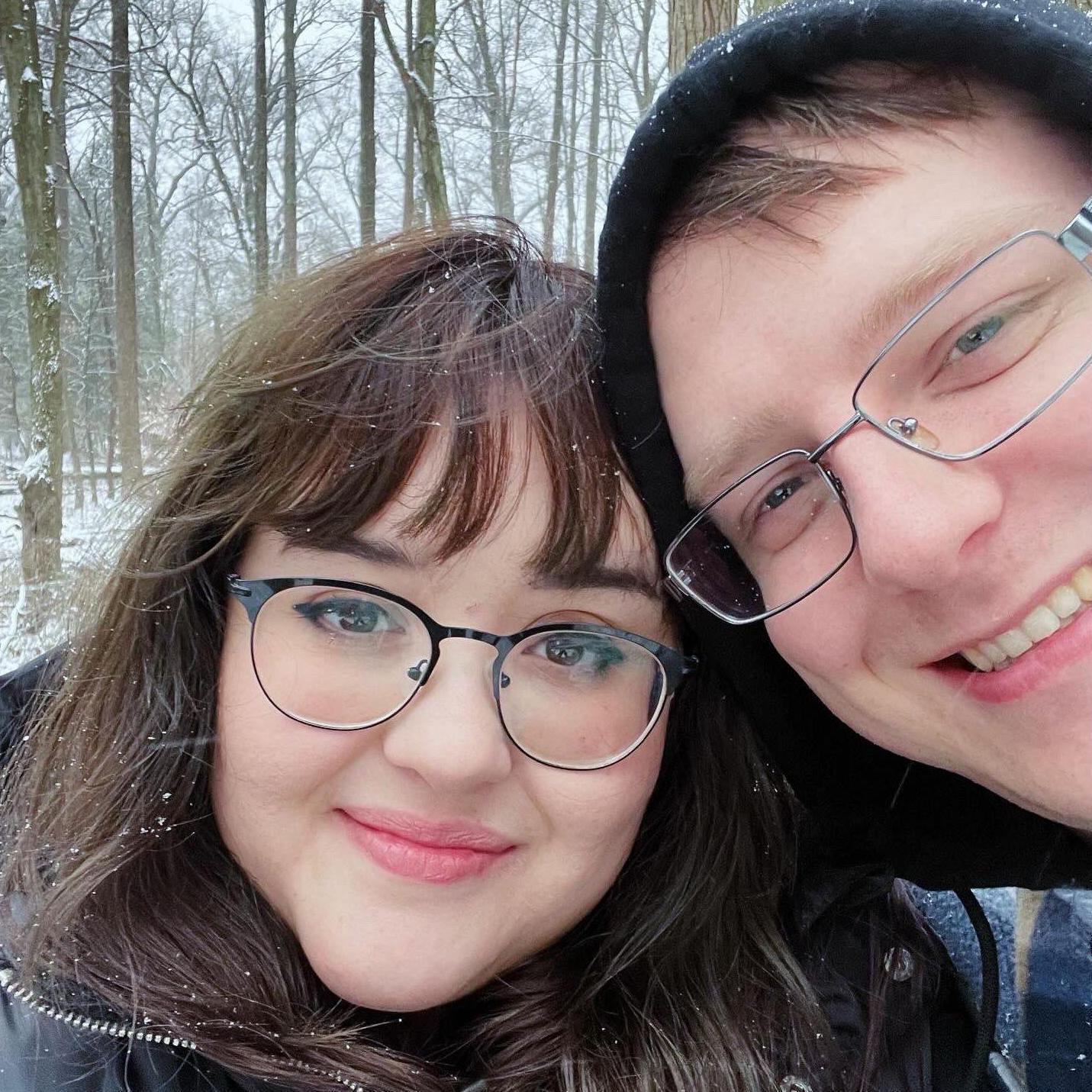 Valeria experiencing snow for the first time