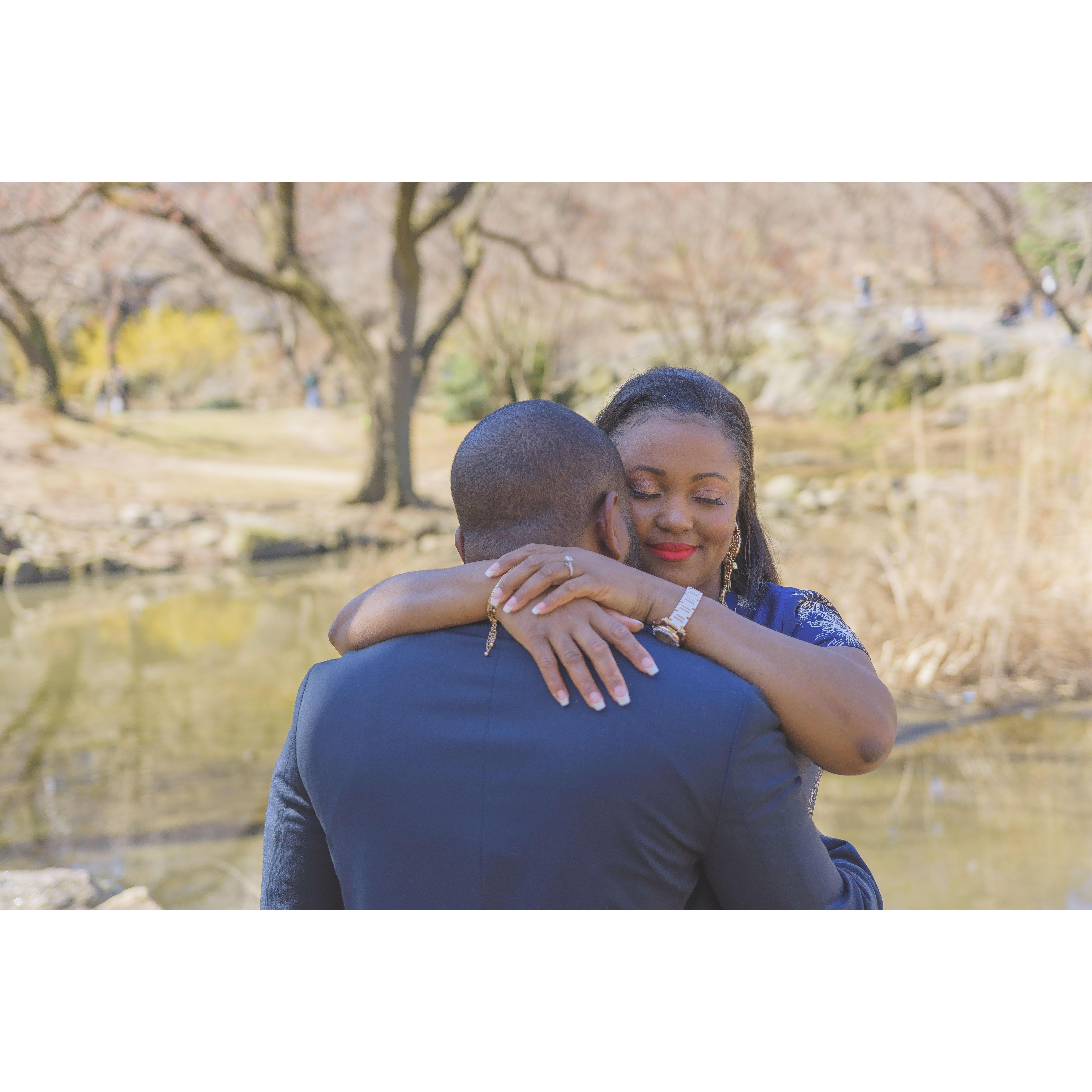 We try to hold each other as often as possible.