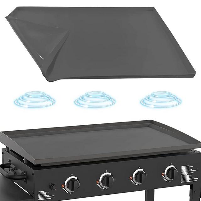 Silicone Griddle Mat for Blackstone 36 Inch, Polished Bottom Surface Grill Cover for Blackstone Protector Outdoor, Heavy Duty Food Grade Silicone Mat, All Season Cooking Protective Cover (Gray)