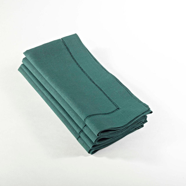 Saro Lifestyle Hemstitched Dinner Napkin , 20"x20", Jasper Green