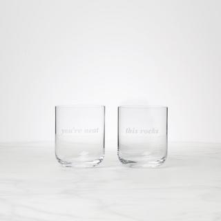 This Rocks & You're Neat Double Old Fashioned Glass, Set of 2