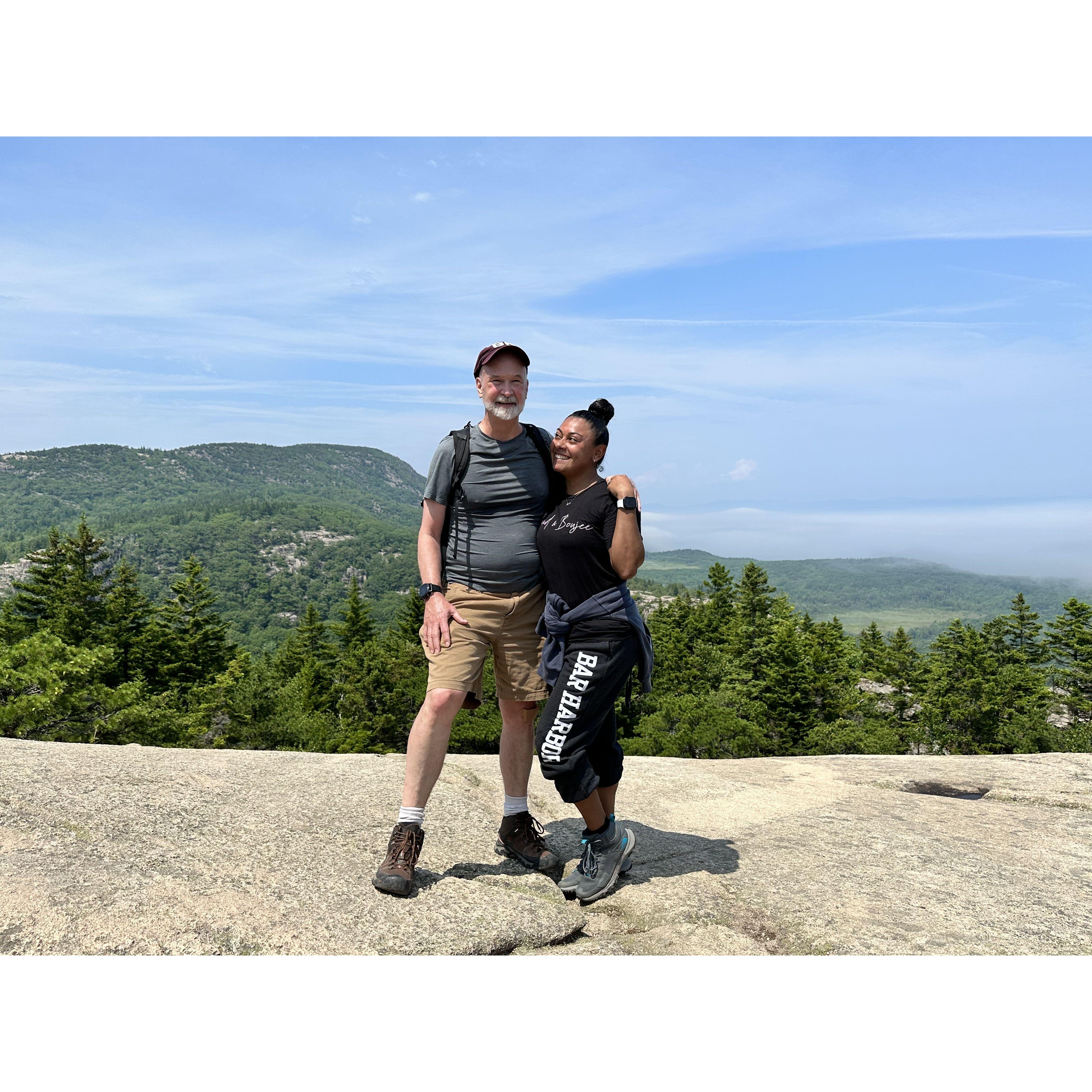 My favorite hiking partner- Acadia National Park