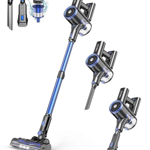 MIBODE Cordless Vacuum Cleaner, Powerful Stick Vacuum with 3 Suction Modes, Max 45Mins Runtime Rechargeable Vacuum, Anti-Tangle Vacuum Cleaner for Home, 8-in-1 Vacuum for Hard Floor Carpet Pet Hair