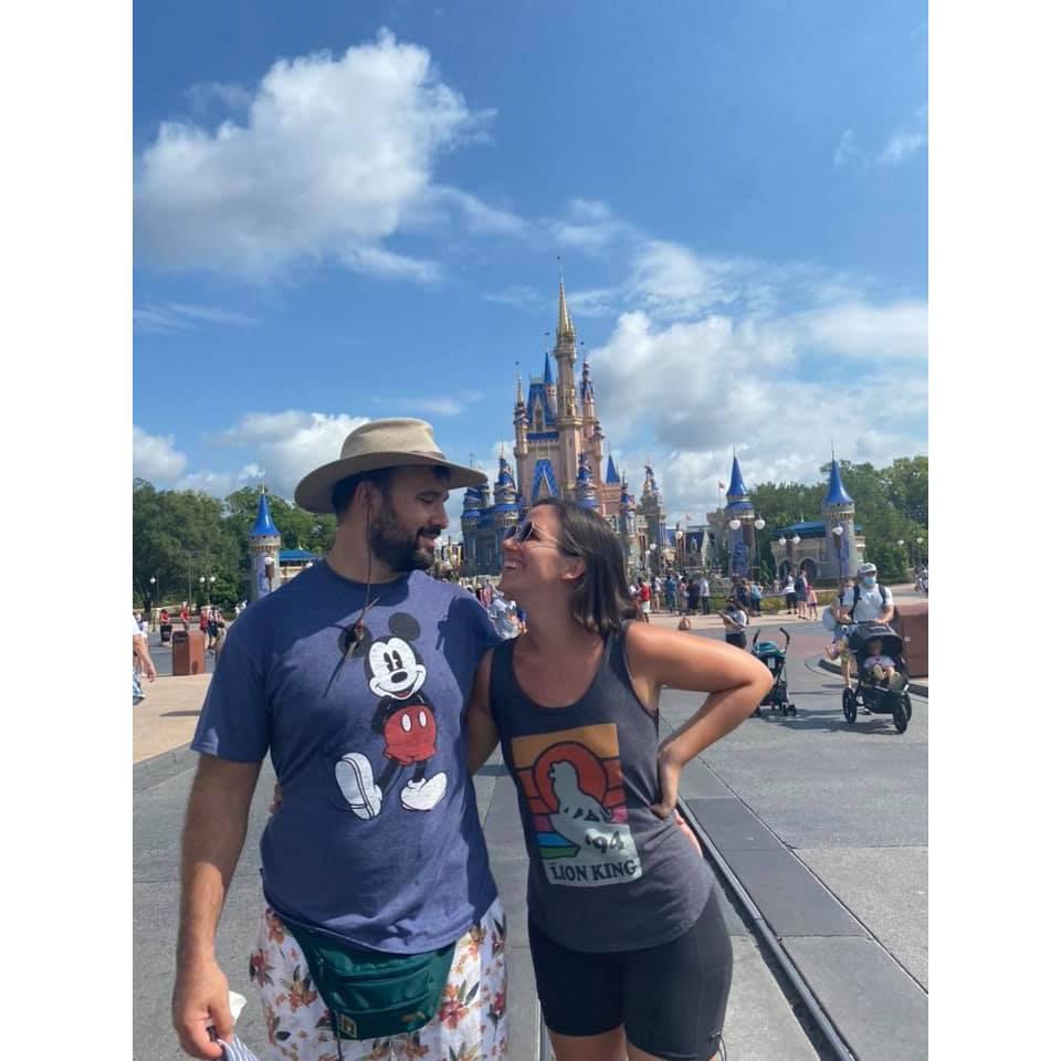 Last year at Disney World. Damian's first visit! Who knew we'd be back there to get engaged :)