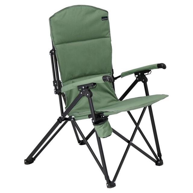 Woods Folding Reclining Padded Camping Chair - Sea Spray