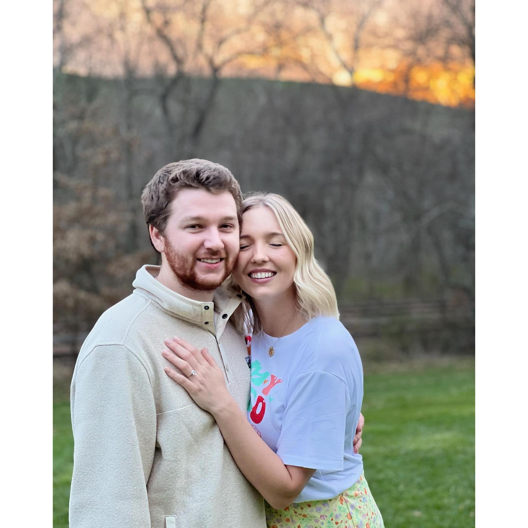 Home to celebrate our engagment and easter with our family and friends!