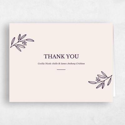 Purple Wedding Thank You - Norcross