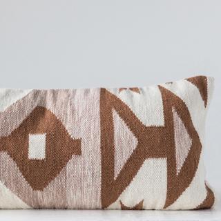 Handwoven Kilim Lumbar Throw Pillow