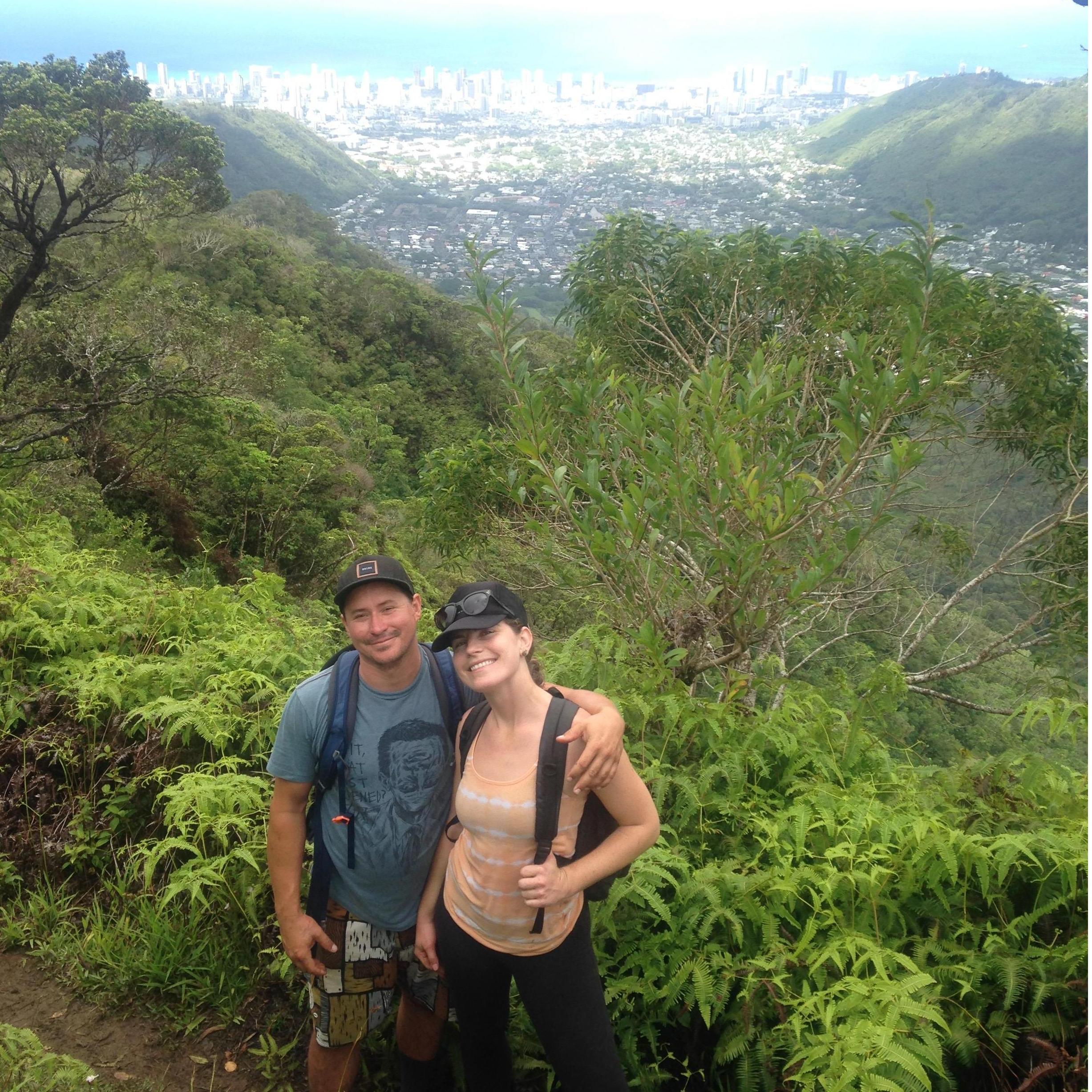 Looking over Honolulu during one of the hardest hikes ever