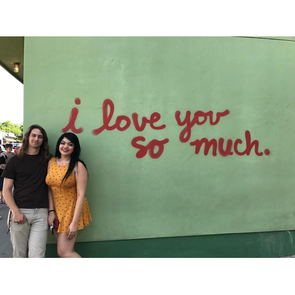 We took this a few hours before saying it to each other for the first time! we would say "i like you a lottttttt"