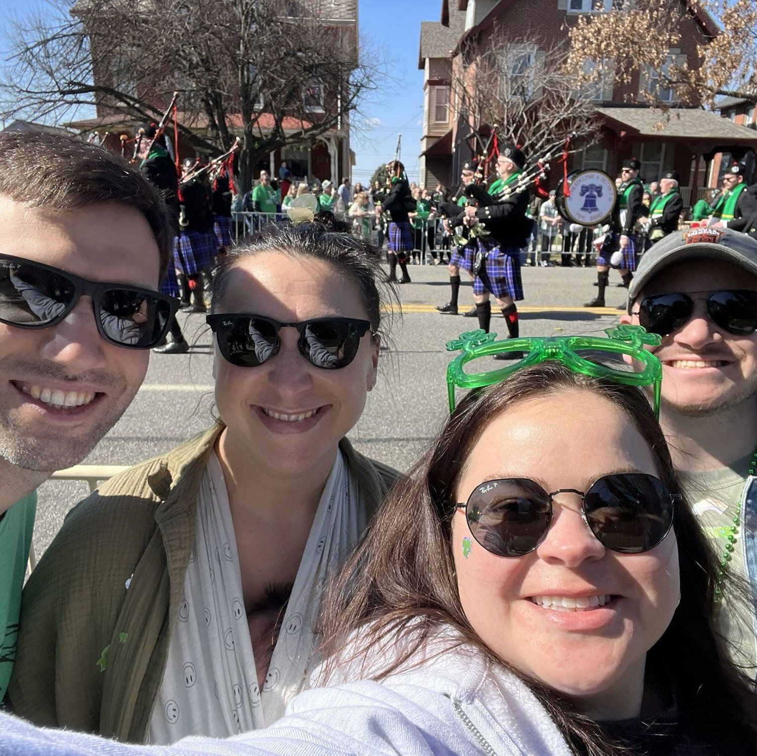 At the St. Patty's Day parade with Matt and Claire in PA