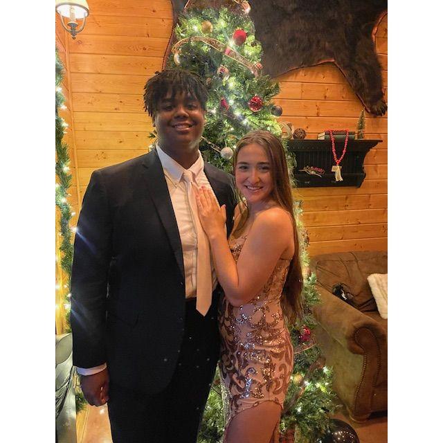 Brandon's first visit to Liberty for Abbi's Christmas formal.