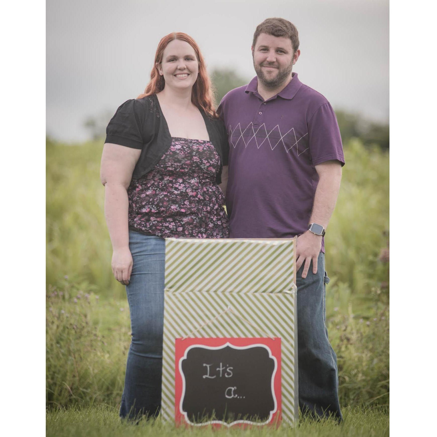 Our gender reveal when we adopted Simba!