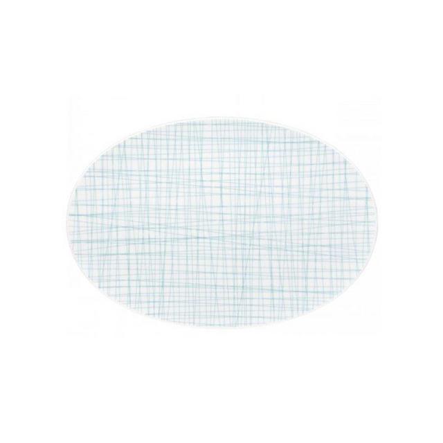 Rosenthal Mesh Lines Aqua Oval Platter