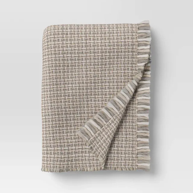 Woven Throw Blanket Cream/Neutral - Threshold™