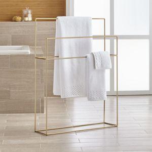 Jackson Brushed Gold Standing Towel Rack