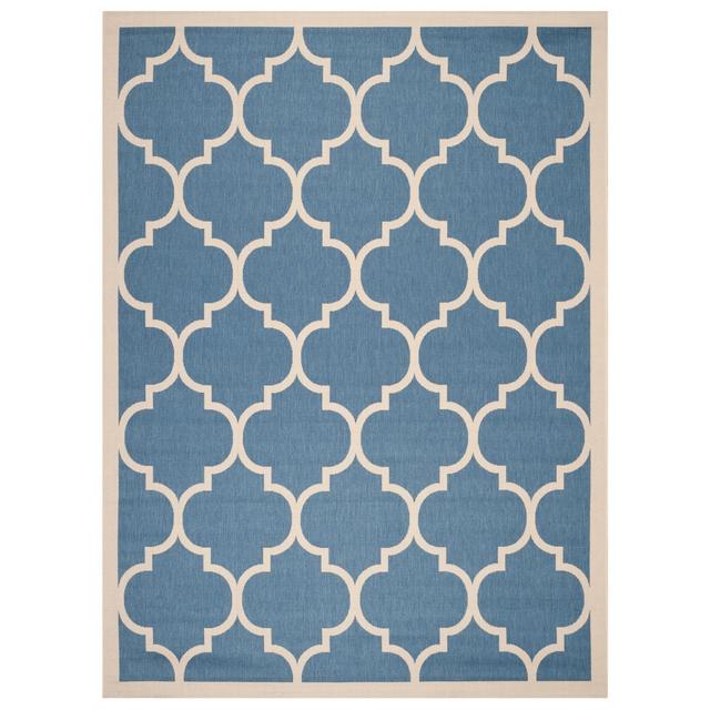 8'X11' Malaga Outdoor Rug Blue/Beige - Safavieh