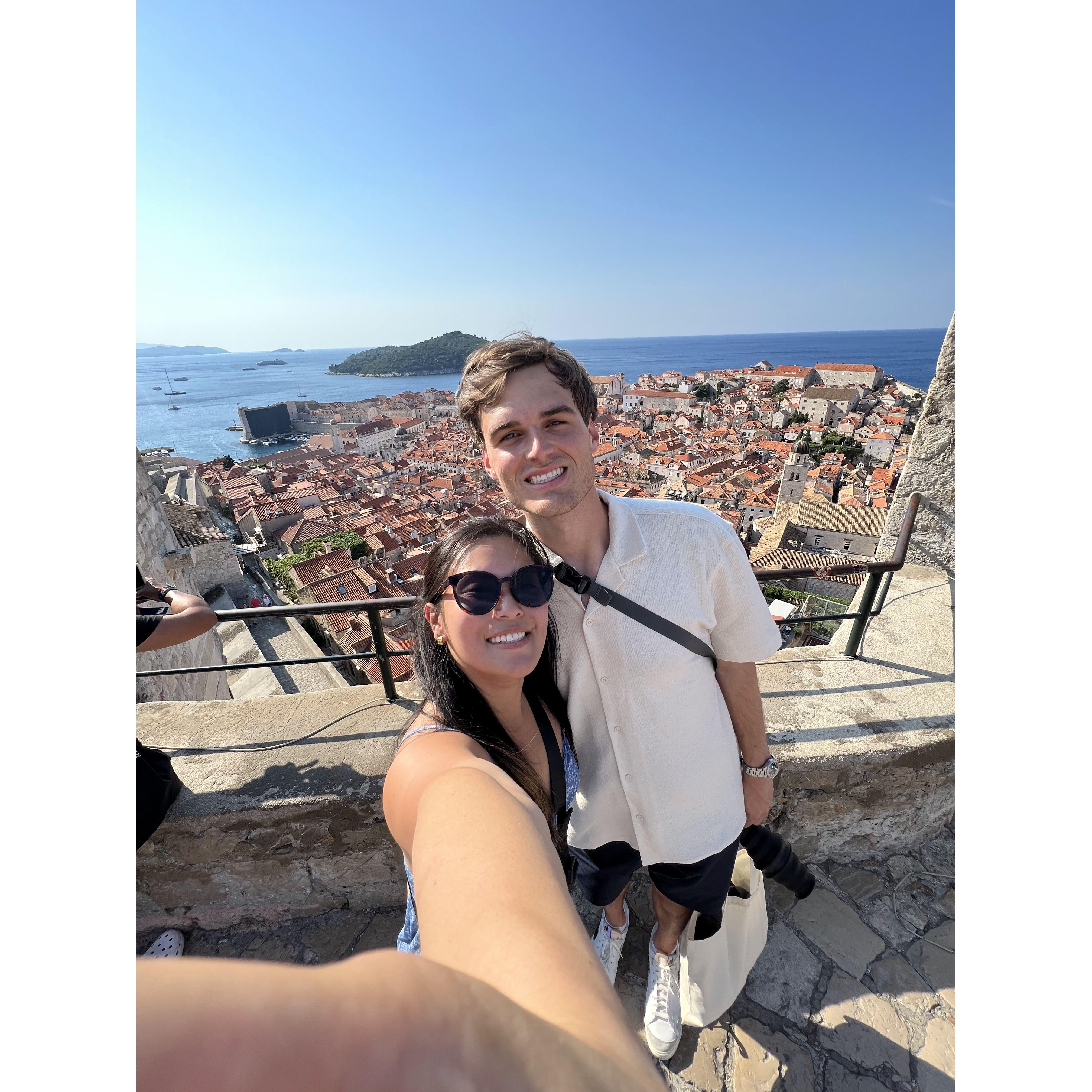 Along the city walls in Dubrovnik, Croatia