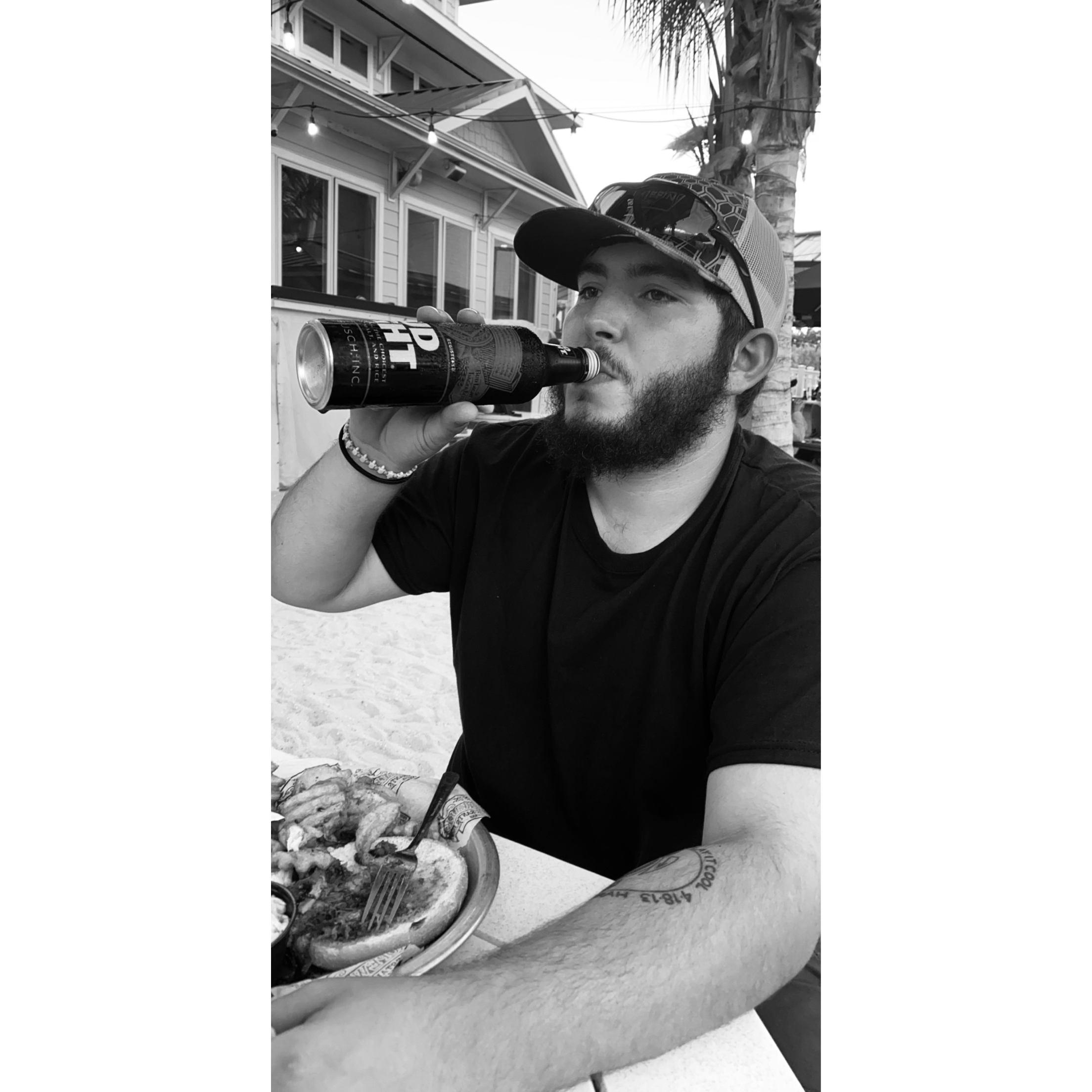 DJ's 21st birthday in 2020 having his first legal drink at the Ropewalk