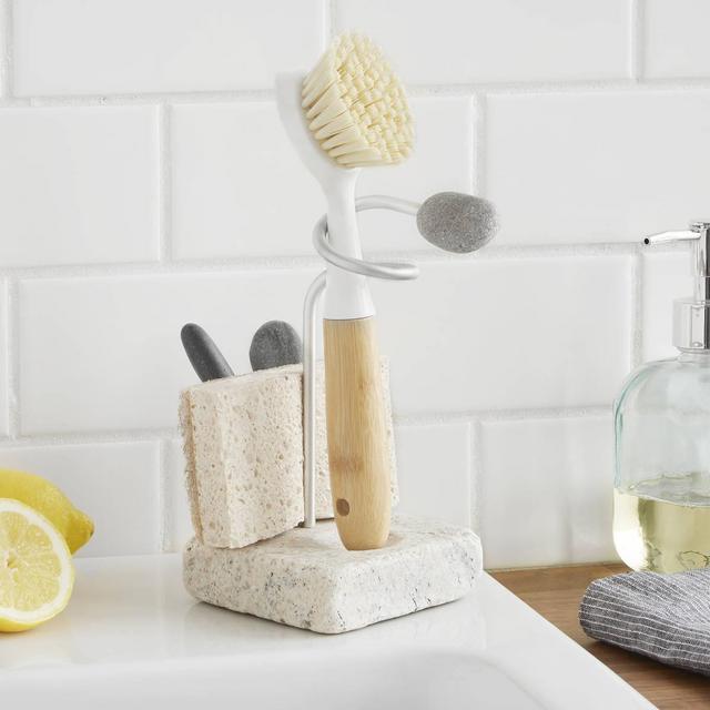 Sea Stone Splash Sponge & Brush Holder