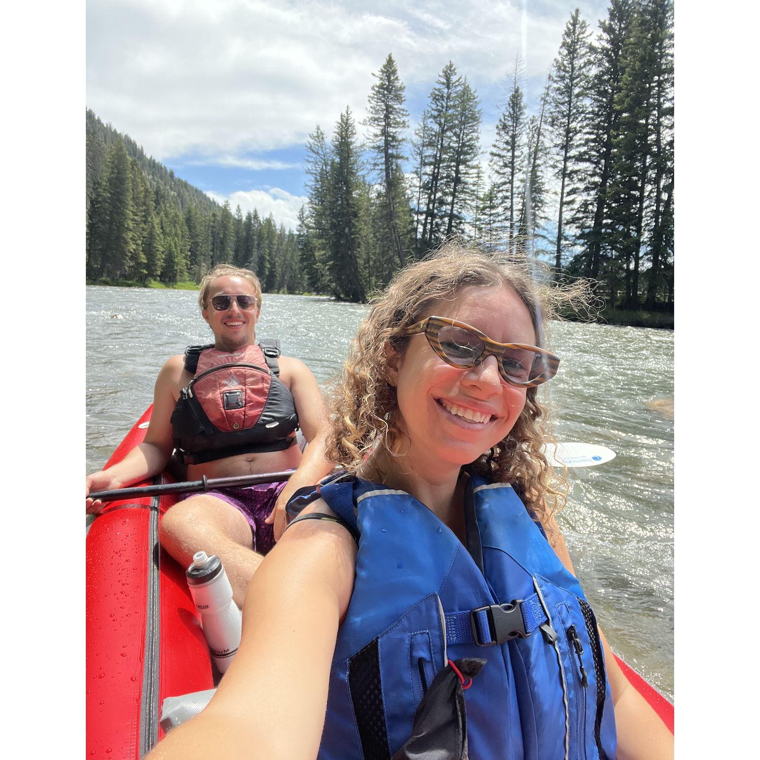 Kayaking the Gallatin River in Montana