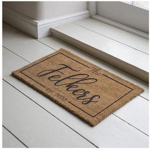MRC Wood Products Personalized Last Name Coir Coconut Husk Doormat Door Mat 18x30 or 24x36 (18"x 30")