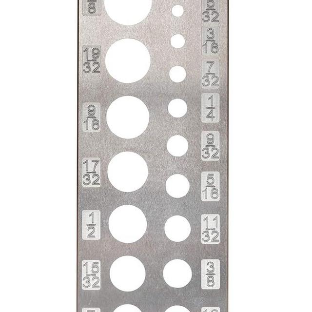 DFM Tool Works Doweling Tool - Premium Dowel Maker Tool, Versatile Dowel Plate, High-Grade A2 Steel for Woodworking, Made in USA - English 17 Holes, Multi-Size