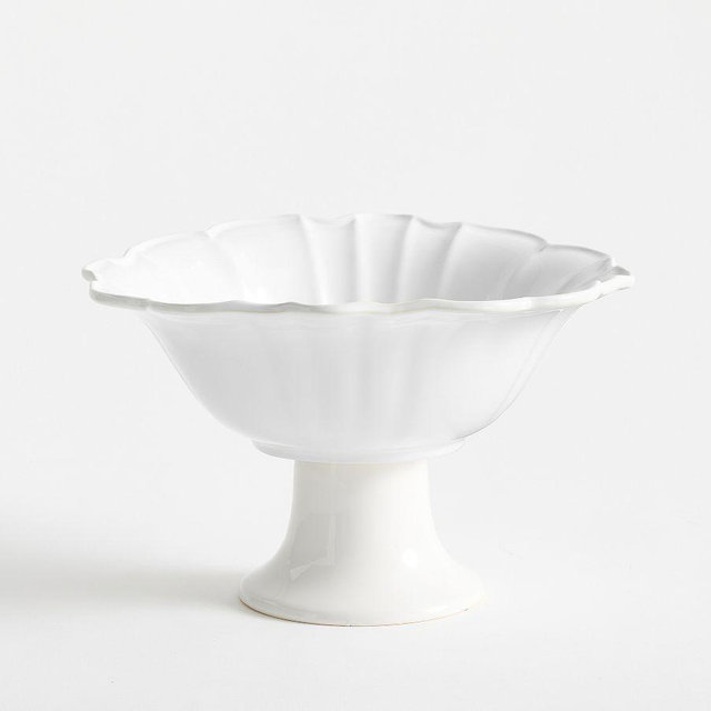 Monique Lhuillier Juliana Stoneware Footed Serving Bowl, Single - White