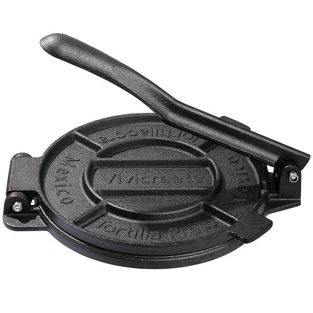 Vivicreate 8 inch Tortilla Press,Tortilladora Press,Tortilla Maker, Dough Press, Flour Tortilla Press, Rotis Press, Quesadilla, Presesoned
