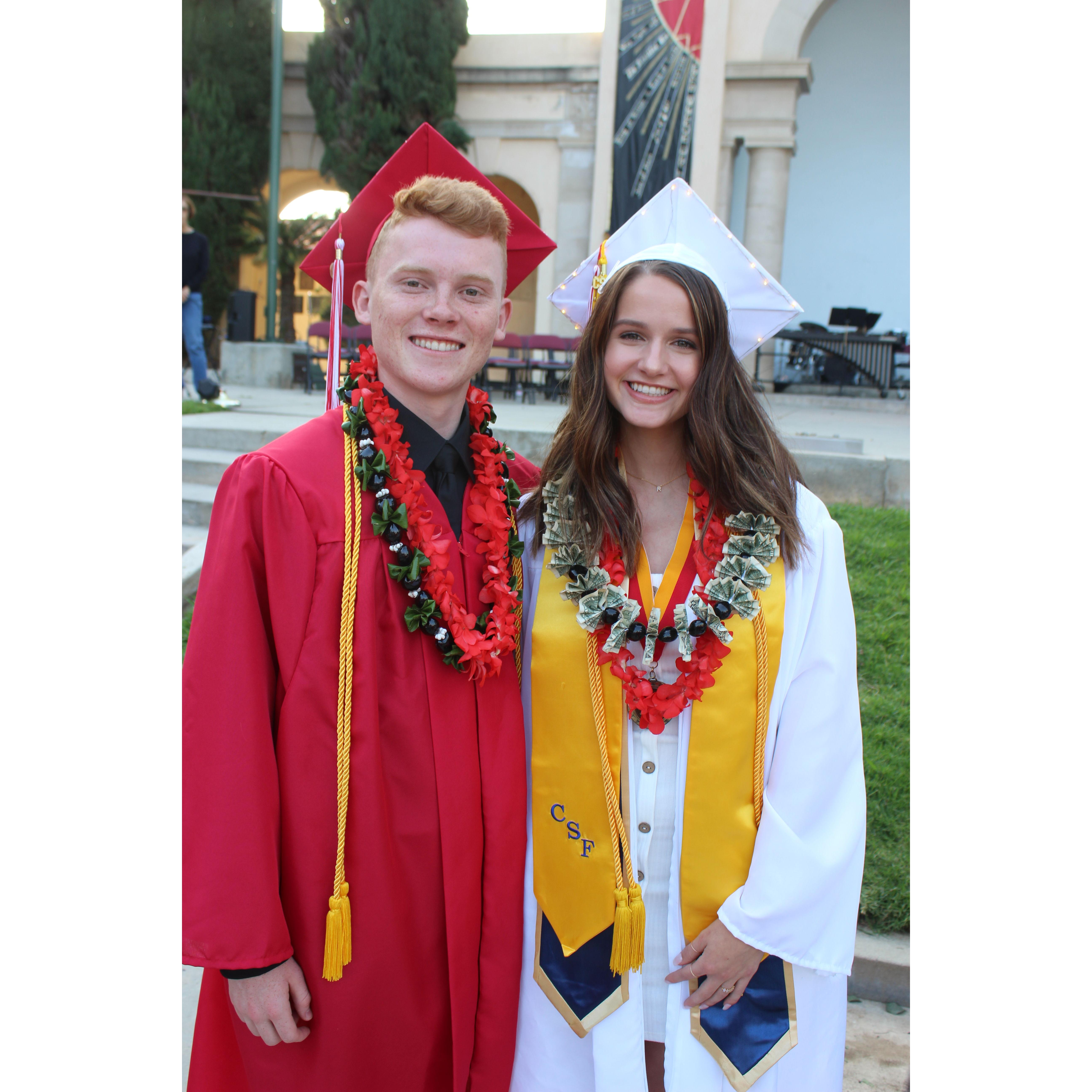 At our high school graduation!