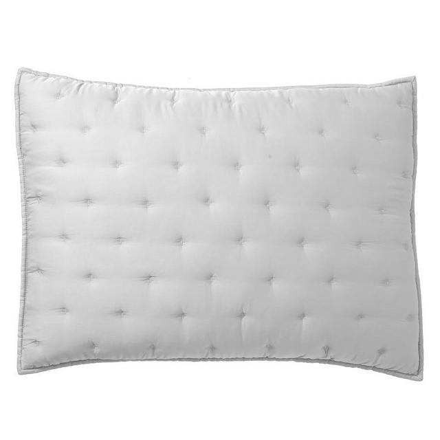 Gray Mist TENCEL™ Tufted Quilted Shams, Standard, Set of 2