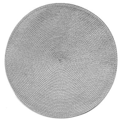 15"x15" Poly Round Placemat Gray - Room Essentials™