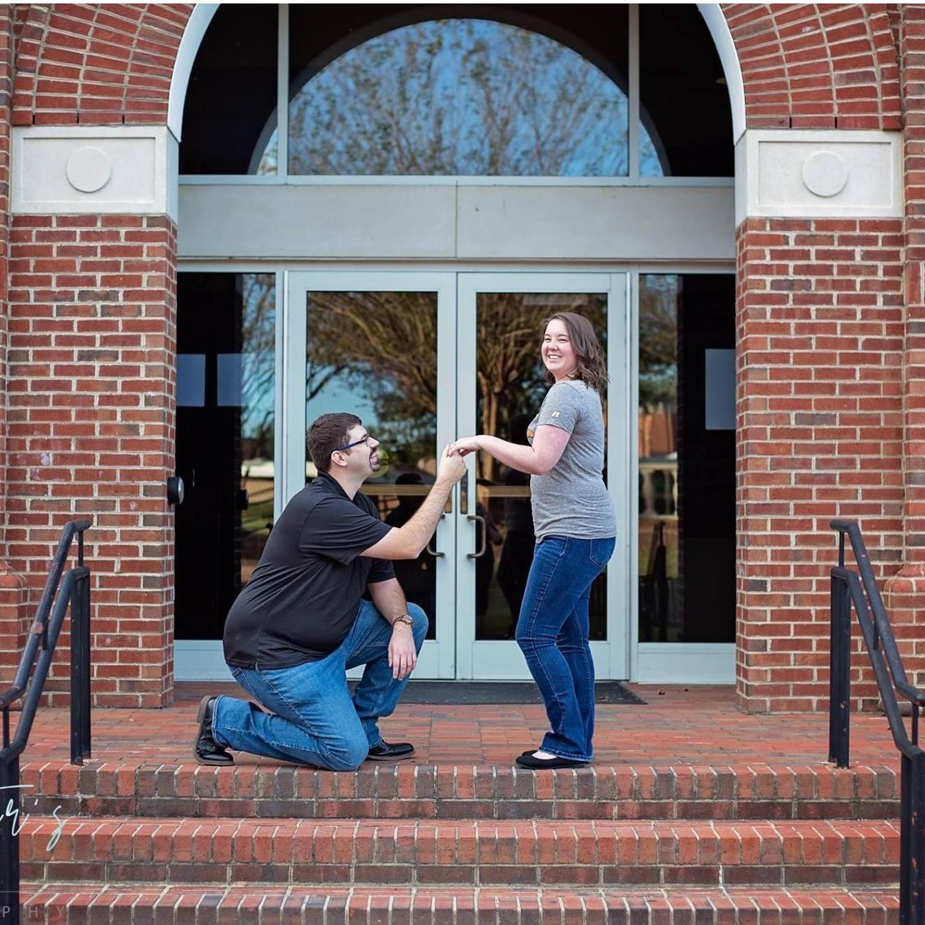 Not the cutest picture of us, but inside this building in a math class is where we first met!