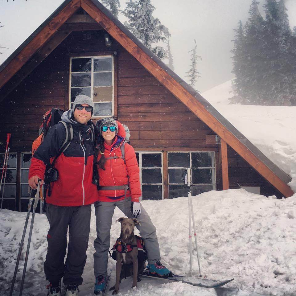 At the Bradley Hut for a great weekend trip. We love the hut system in Tahoe so much we decided to get married at the Clair Tappaan Lodge, which is part of that hut system here in Tahoe!