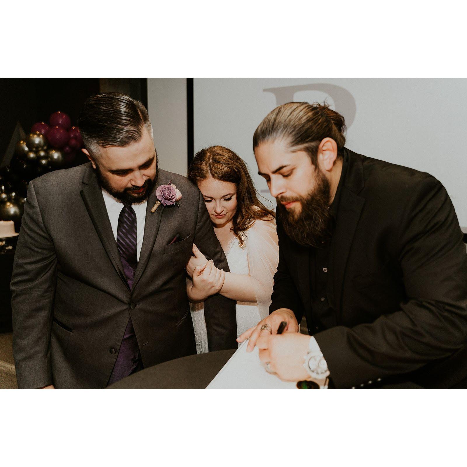 Marriage License Signing | Photo Cred: Moon Dwellers