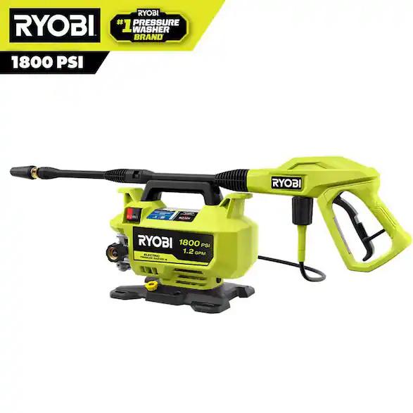 RYOBI 1800 PSI 1.2 GPM Cold Water Corded Electric Pressure Washer RY141803