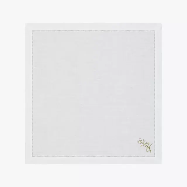 Lilac Flower Embroidered Dinner Napkin, Set of 4
