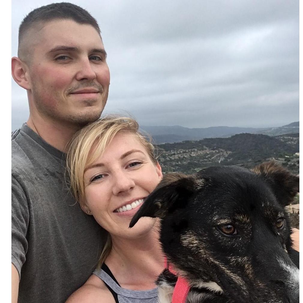 San Clemente California - 5 years together and with our puppy addition