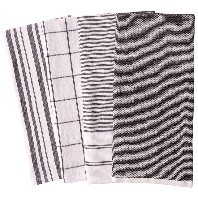 Our Table™ Select Dual Sided Kitchen Towels in Black (Set of 4)