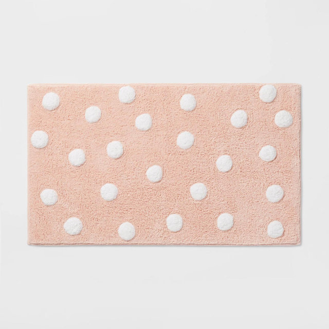 Polka Dot Bath Rug Pink - Pillowfort™