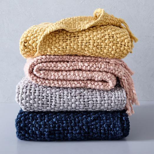Solid Basketweave Throw