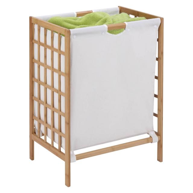 Honey-Can-Do Bamboo Grid Frame Hamper