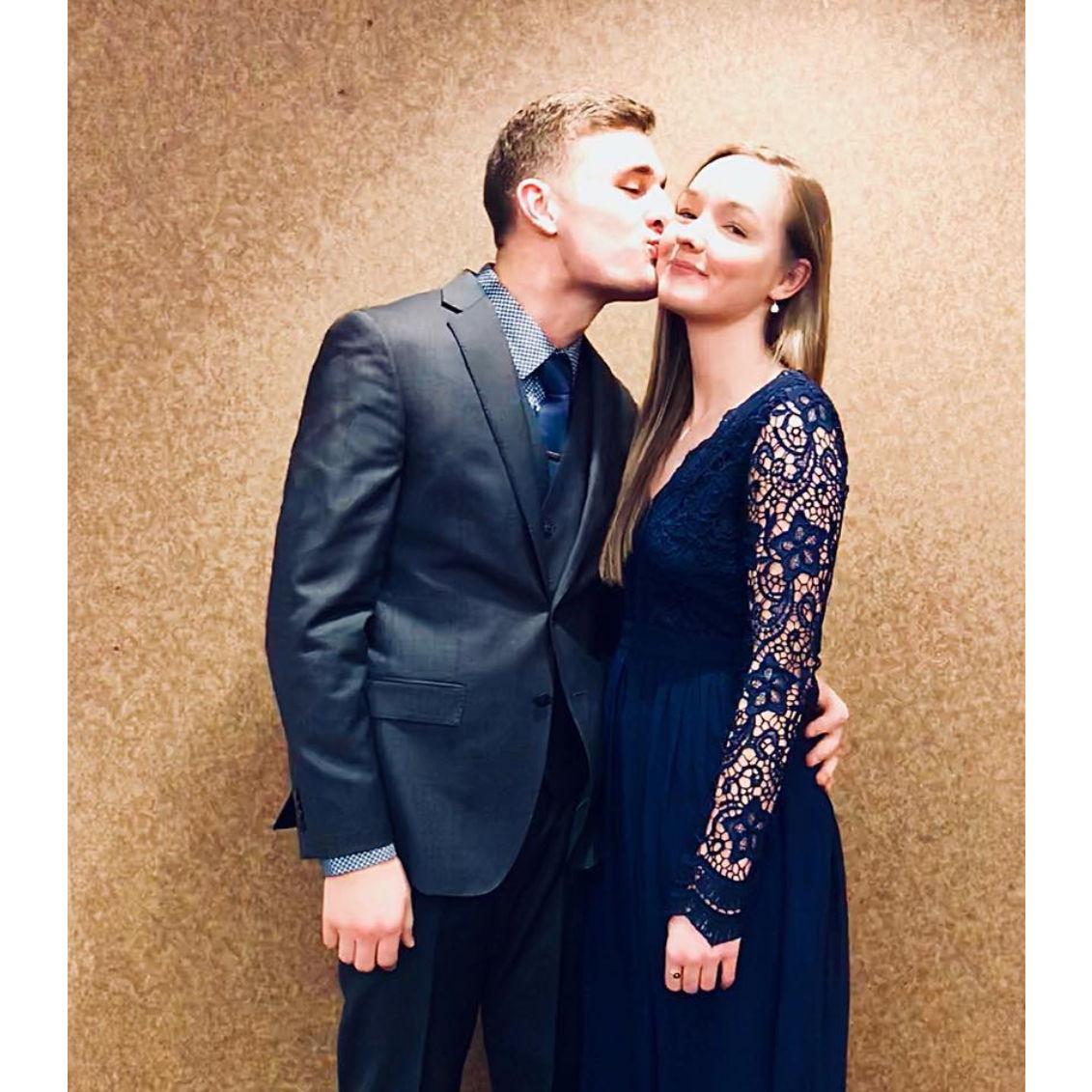 First time at the Navy Ball, celebrating Killian's sister.