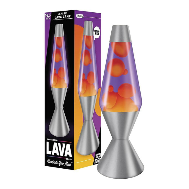 LAVA The Original Lamp - Large 52oz 16.3" - Vivid Twilight - Classic Liquid Motion Lamp - Orange and Purple Liquid - Item #5119 (Amazon Exclusive)