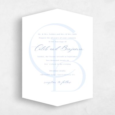 Blue Diamond Wedding Invitation - Kenai Classic