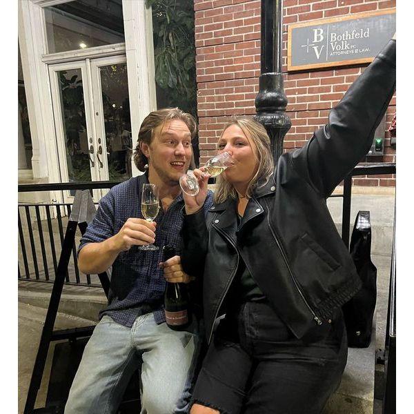 Special dinner in Burlington to celebrate our engagement.
