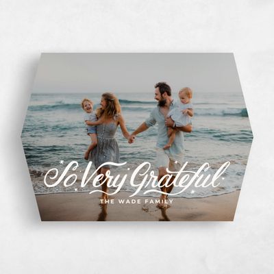 White Diamond Holiday Card - Grateful