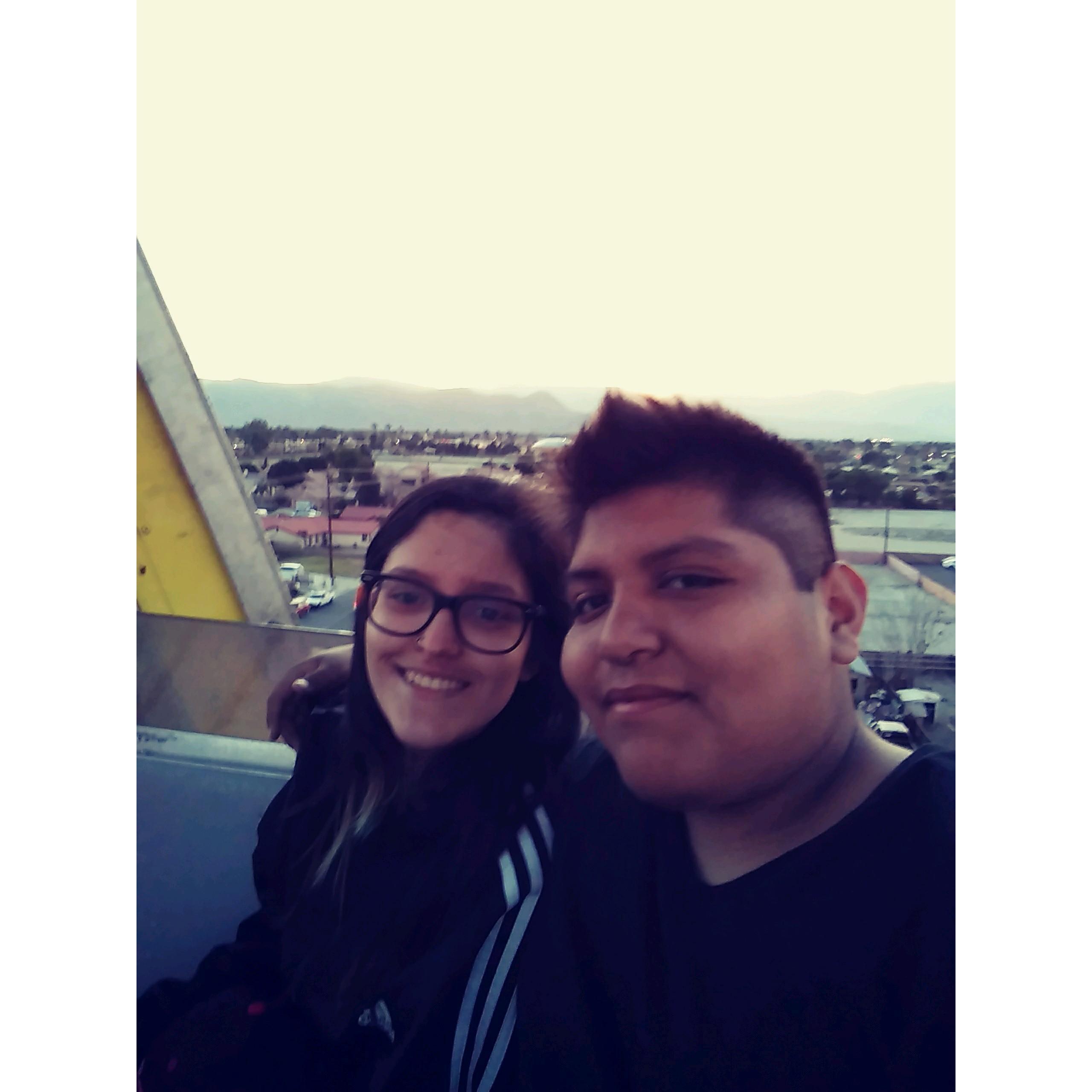 First time on the Ferris wheel