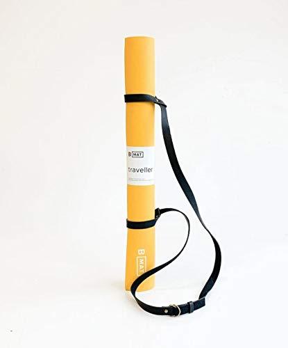 B YOGA Vegan Leather Yoga Mat Strap, Move Easily to and from Practice with This Adjustable Sling (Yoga Mat not Included)